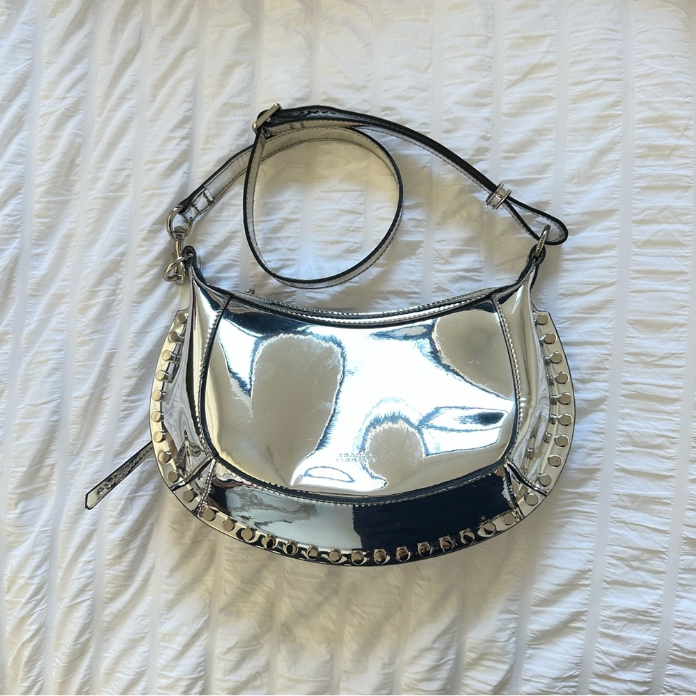 Isabel Marant Osakan Moon Silver Shoulder Bag